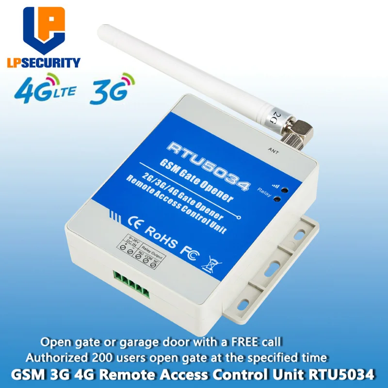 LPSECURITY GSM ворот реле дистанционного управления доступом беспроводной дверной Открыватель по бесплатному звонку King Pigeon RTU5034