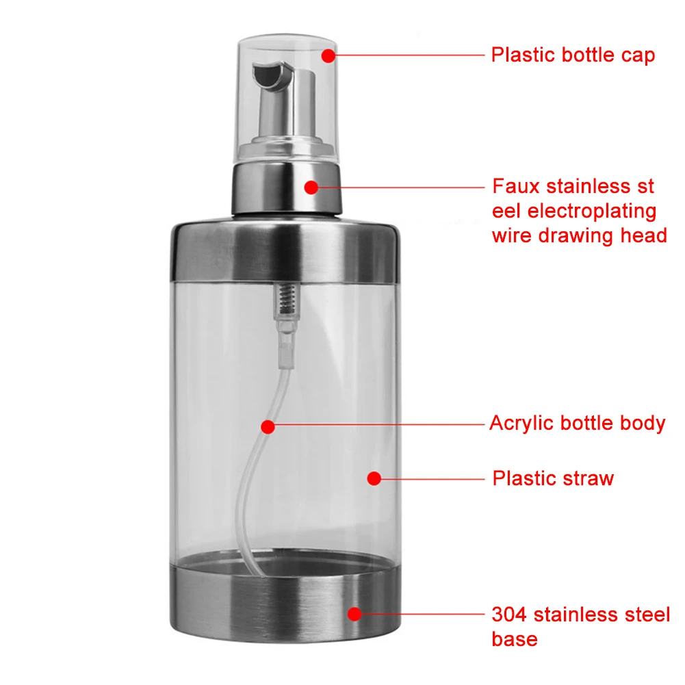 350ml Portable Stainless Steel Press Pump Soap Foam Dispenser Lotion Bottle Liquid Soap Dispensers Set 350ml Portable Stainless Steel Press Pump Soap Foam Dispenser Lotion Bottle Liquid Soap Dispensers Set