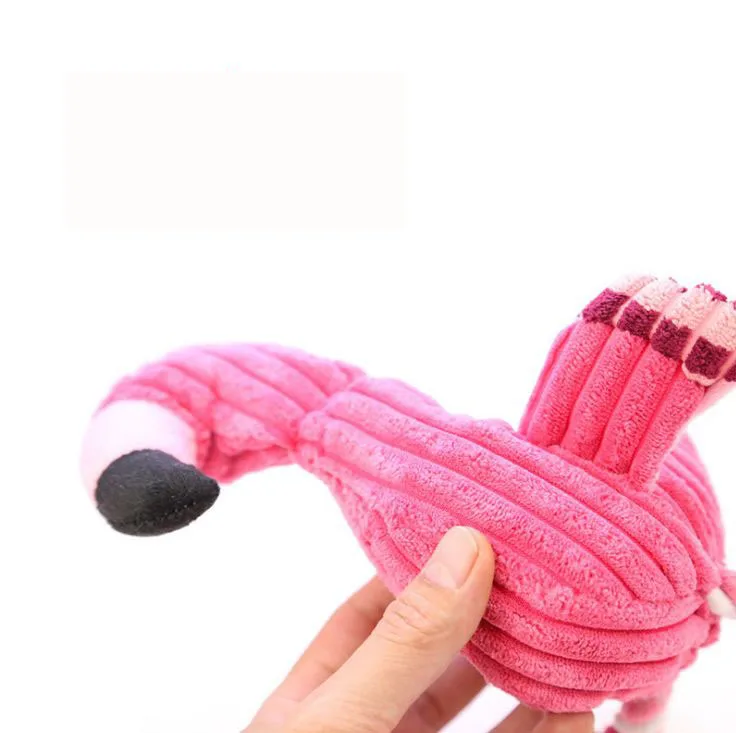 Pet honden speelgoed Chew Фламинго ПЭТ фланелевые игрушки товары для собак ремень для игрушек звук волос