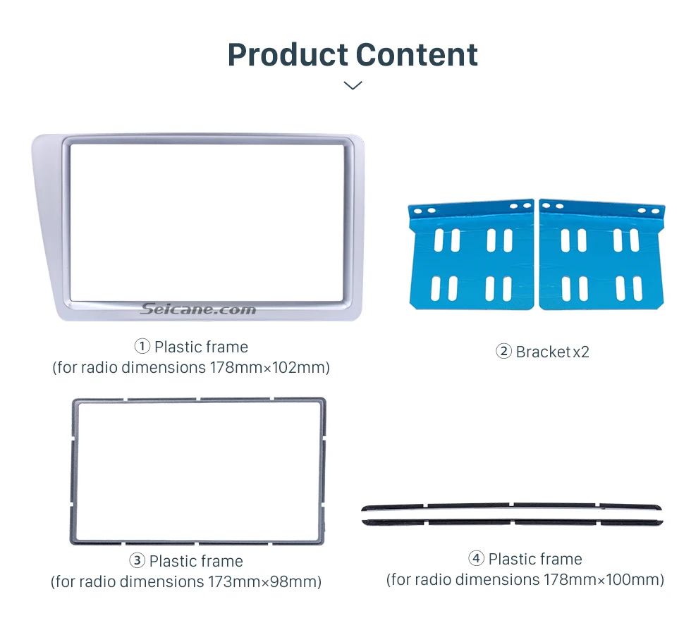 Seicane двойной Din автомобильный радиоприемник панель пластина комплект для 2001-2005 Honda Civic RHD Панель рамка интерфейс стерео рамка