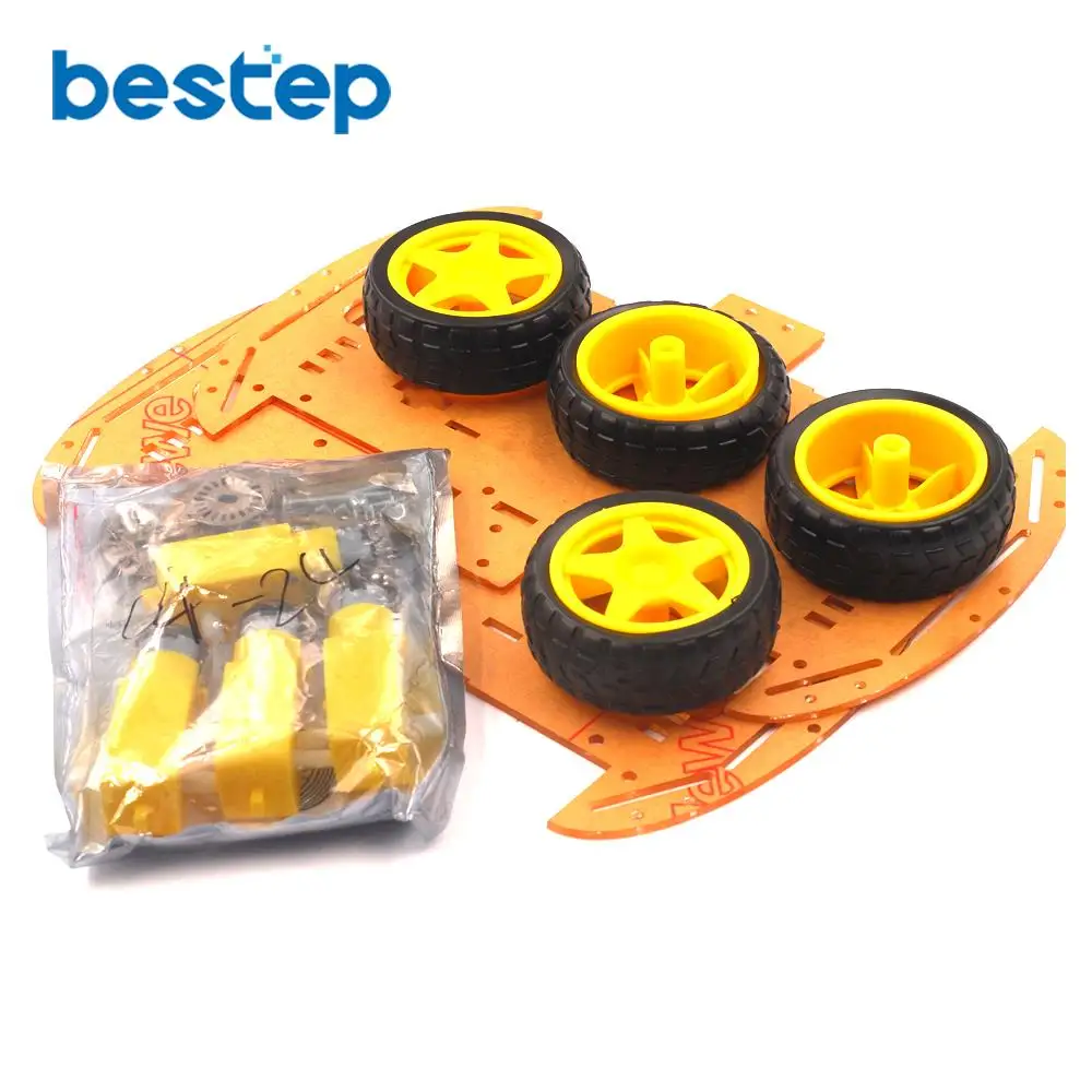 Smart Car Kit 4WD Smart Robot Car Chassis Kits for Arduino Diy Kit