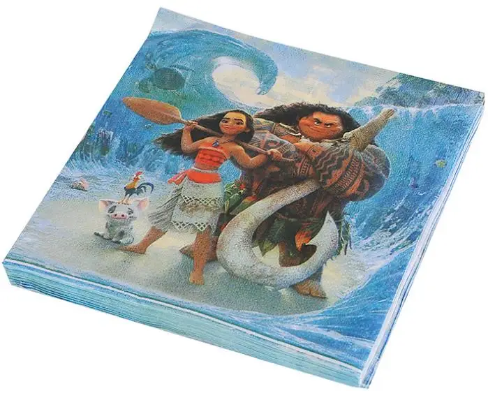 Moana бумажные тарелки чашка, вилка ложка приглашение Tablecover торт Топпер сумка коробка шар праздник для вечеринки, дня рождения фестиваль подарки