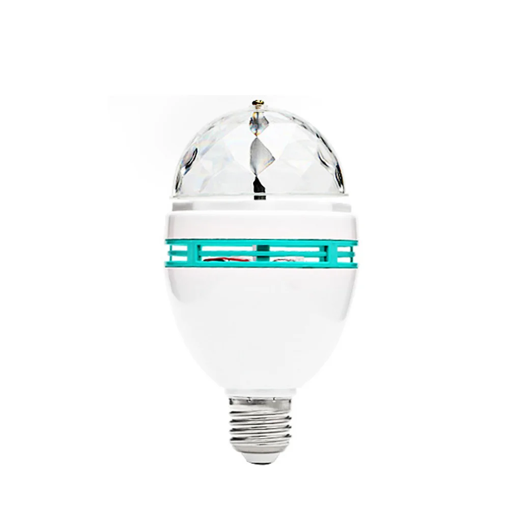 

1Pcs 6W RGB LED lamp E27 AC 110V - 220V Auto Rotating Stage lights Magic Ball Bulb For Home DJ Party Dance Decoration