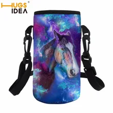HUGSIDEA лошадь волк Портативный рукав бутылки с водой для переноски мешочек с держателем для путешествий на открытом воздухе кемпинг Пеший Туризм аксессуары для хранения