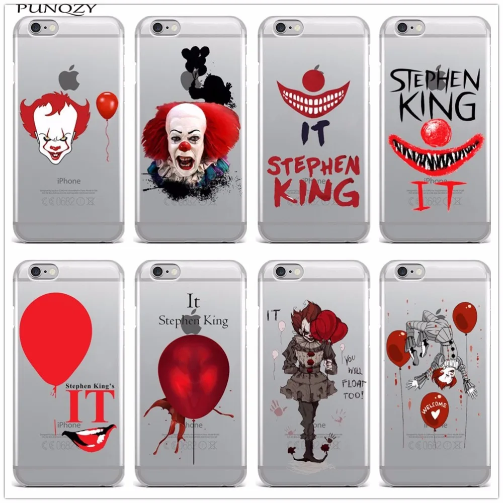 

Stephen King's It TPU Soft Silicone Phone Case For iPhone 6 6S Plus 7 7Plus 8 8Plus X 5 5S SE Pennywise The Clown Horror Cover
