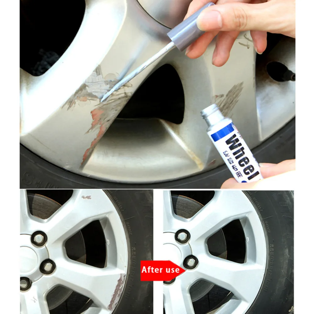 Очистка автомобиля царапинам Ремонт ручка алюминиевый сплав шины колеса краски круг с хвостовиком Professional Уход За Автомобилем фломастеры