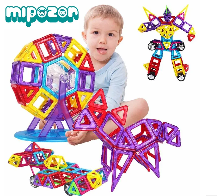 84 шт.-158 шт. модели игрушек, Магнитный конструктор, развивающие строительные блоки, пластиковые сборные Обучающие кубики, игрушки