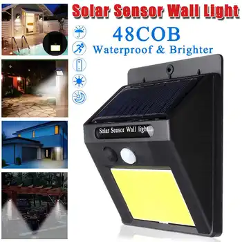 

48COB PIR Solar Sensor Wall Light Waterproof Body Induction Outdoor Energy Saving Street Yard Path Home Garden Courtyard Lamp