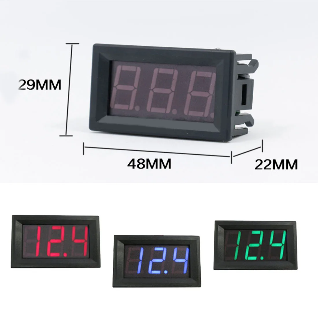 

1pcs High Quality 0.56 inch LED DC 4.50V-30.0V Digital Voltmeter Home Use Voltage Display 2 Wires Red And Black