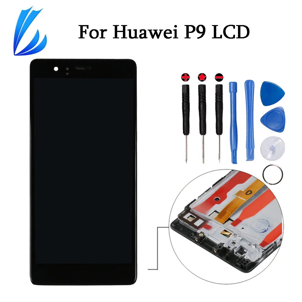 

LL TRADER Grade AAA P9 Mobile Phone LCD Pantalla Replacement For Huawei P9 Touch Screen Display LCD Digitizer Assembly+Tools