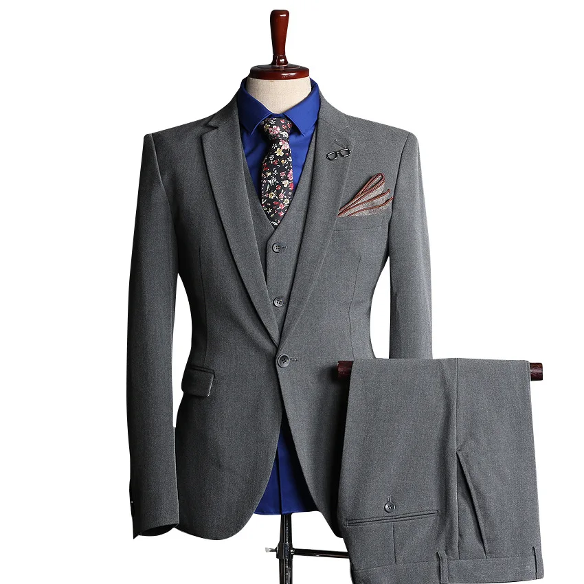 24.1    104   Customized new hot men's suits suits fashion men's business formal suit three-piece suit (coat + pants + vest) wedding groom groomsmen dress