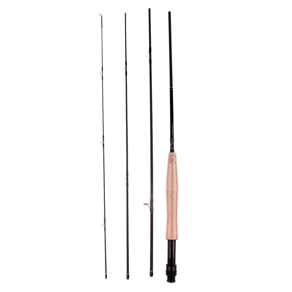 2.1m 4 Pieces 30T Carbon Fiber Fly Fishing Rod Pole 3/4# 4 Sections Medium Fast Action For Carp Pesca