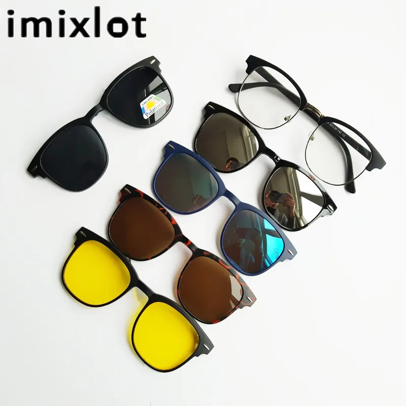IMIXLOT 5 шт. магнитные Солнцезащитные очки женские с поляризацией для близорукости