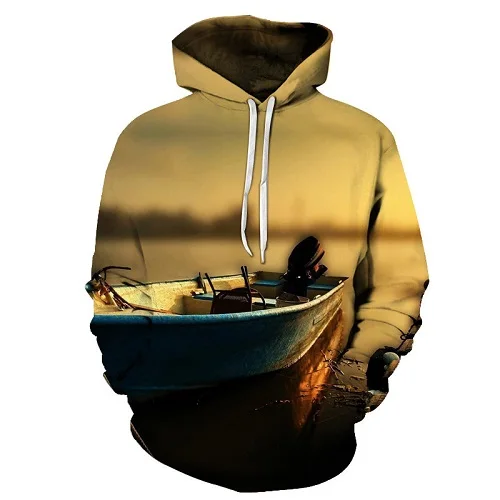 Floral Branch Tropical Hoodies for Men Pullover Hooded Shirts