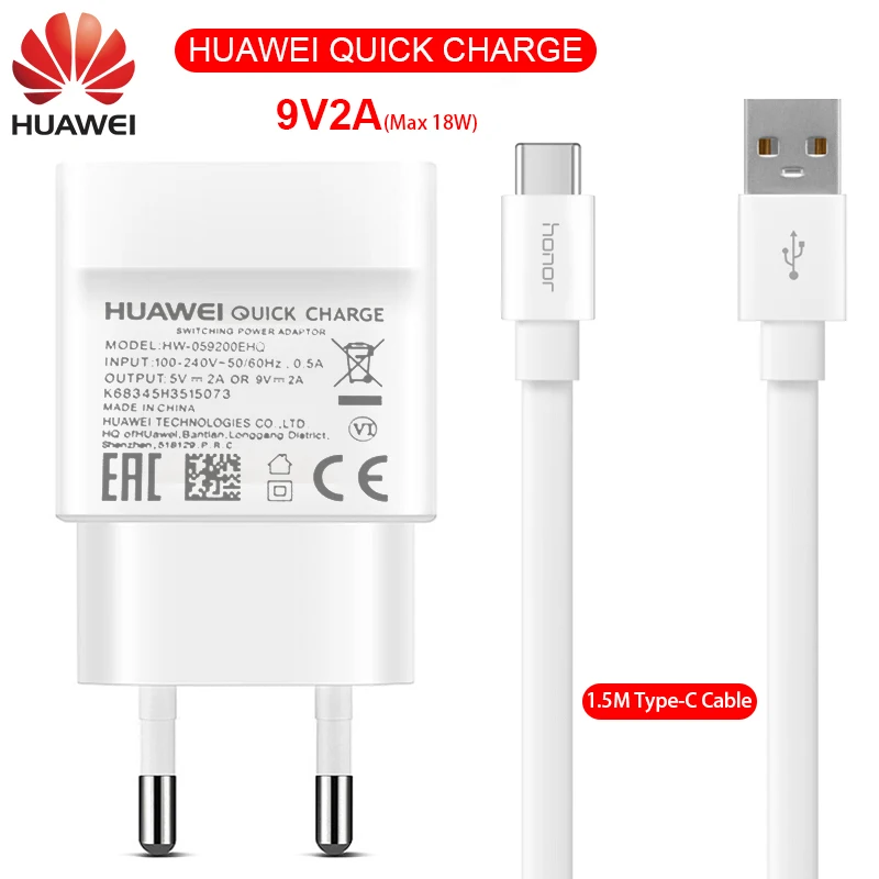 Оригинальное зарядное устройство huawei P30 lite type C кабель P20 lite type-C быстрое зарядное устройство USB C кабель 1,5 м 2A honor 9 9x pro Play