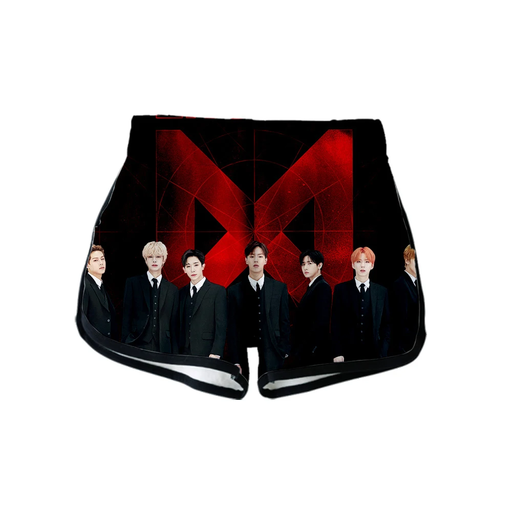 KELUOXIN Kpop Monsta X член фото 3D шорты женские модные уличные Monsta X вентиляторы шорты с эластичной талией шорты для девочек лето