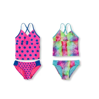 

girls rose dot tankini suits new 2019 children girls two-pieces swim beach wear summer bathing suit swimsuits UPF 50+ G50-CZ911