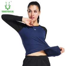 Женские топы для йоги с длинными рукавами, спортивная одежда для бега, дышащая быстросохнущая футболка для бега