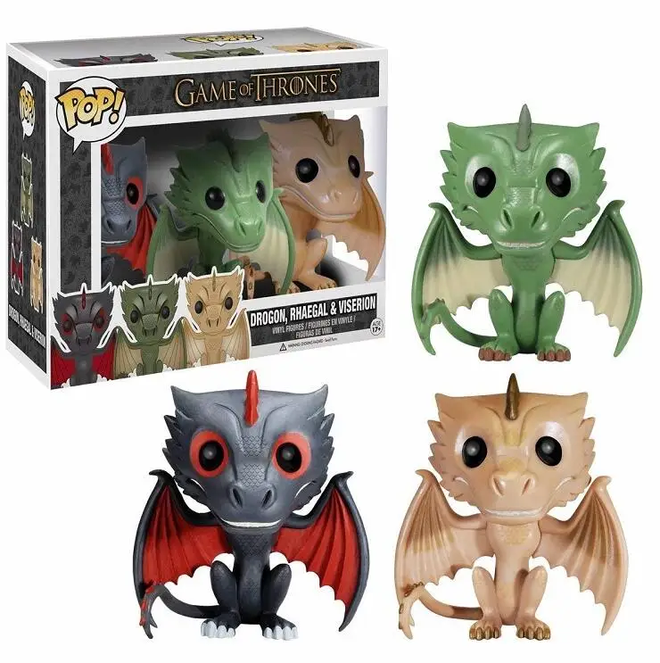 

Funko Pop Anime Game of Thrones Night King Grey Worm Black DragonCollectible Model Toys Movie Action Figures Toys