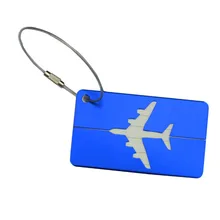 Hot Sale Airplane Shape Square Luggage Tag Luggage Checked Boarding Elevators travel accessories luggage tag for girls /boys