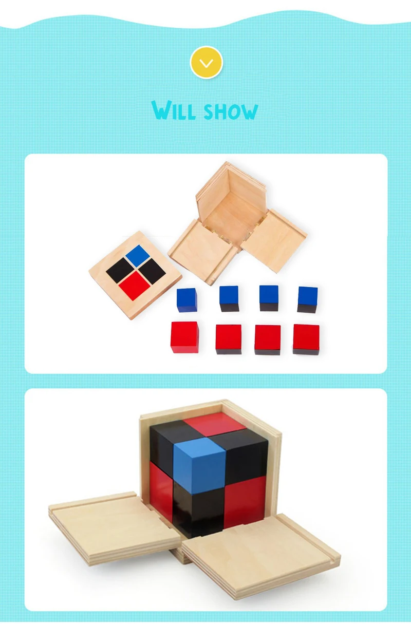 Деревянные Монтессори настольные игрушки биномиальный куб математические материалы дошкольные развивающие обучающие игрушки для детей Детские обучающие приспособления