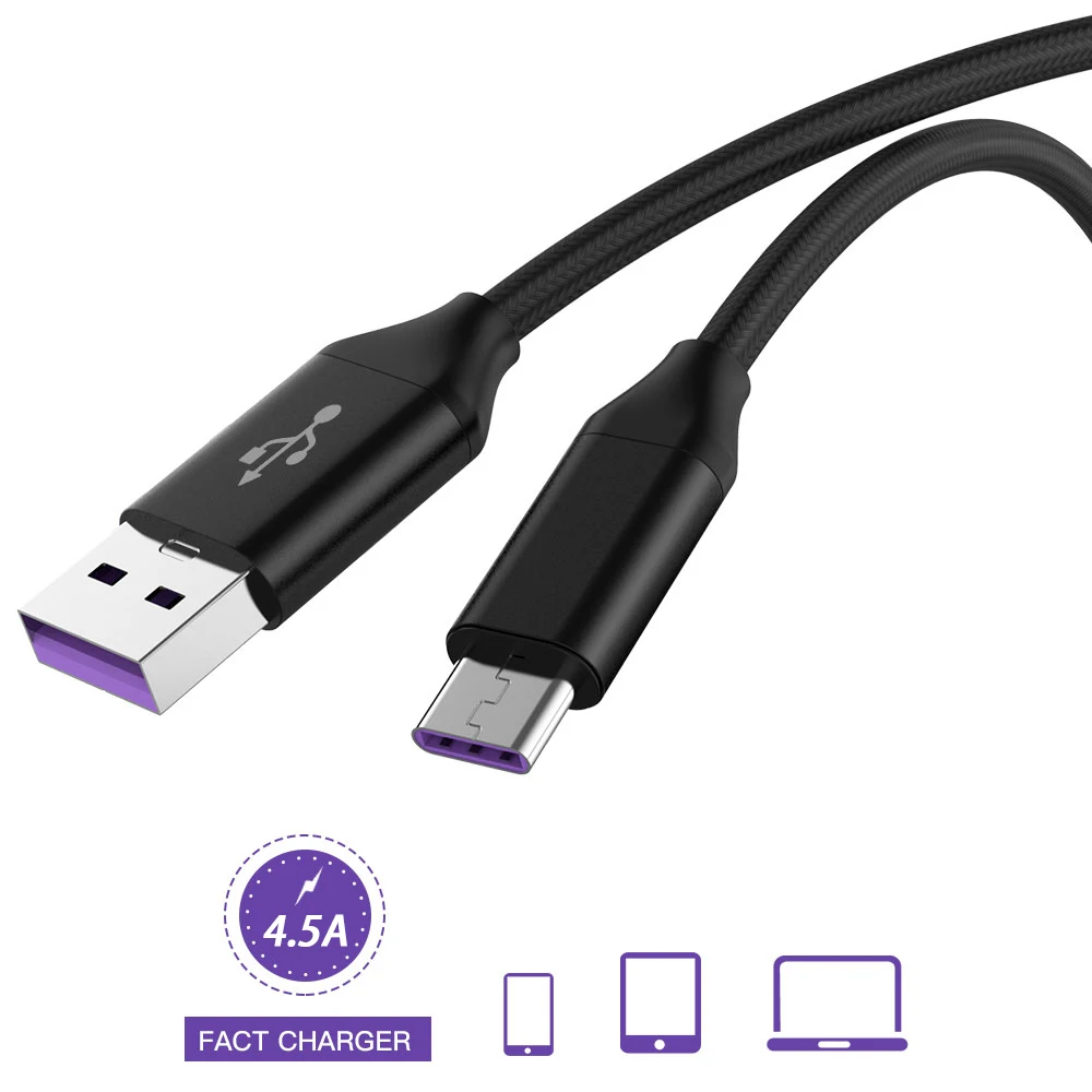 

For Huawei Samsung USB 5A Type C Cable P20 Pro lite Mate 9 10 Pro P10 Plus lite USB 3.1 Type-C Supercharge Super Charger Cable