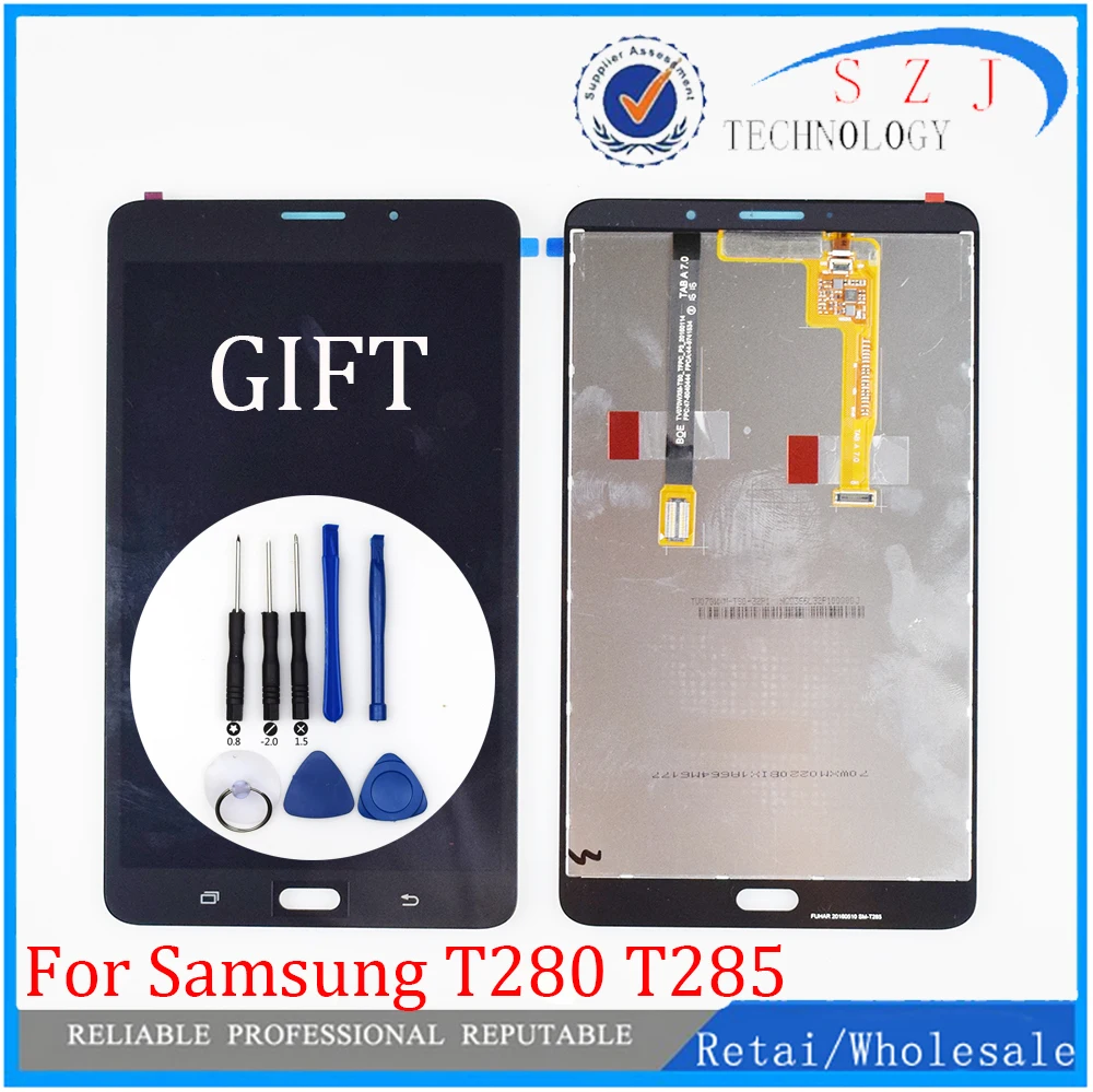 New 7'' for Samsung Galaxy Tab A 7.0 2016 SM-T280 SM-T285 T280 T285 LCD Display Touch Screen Digitizer Assembly Tablet PC Parts New 7'' for Samsung Galaxy Tab A 7.0 2016 SM-T280 SM-T285 T280 T285 LCD Display Touch Screen Digitizer Assembly Tablet PC Parts