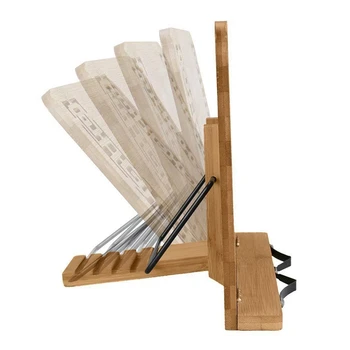 

Reading Rest Cookbook Stand Holder, Middle Size, Foldable Tablet Cook Book Stand Bookrest with Adjustable Backing & Elegant Pa