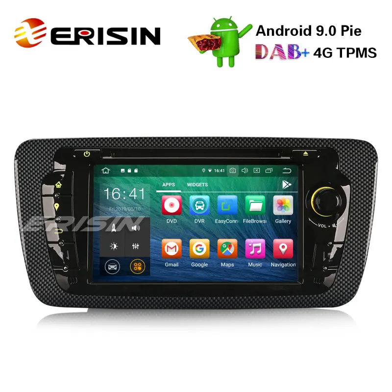 Erisin ES7922S 7 &quotAndroid 9 0 автомобильный DVD CD плеер DAB + Радио TPMS 4G DVR GPS Sat для SEAT