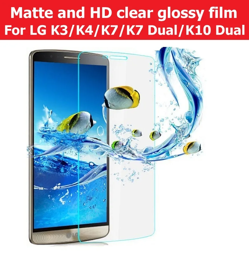 

Explosion-proof Glossy Film For LG K3 K4 K7 Screen Protector For LG K7 Dual K10 Dual LCD 2.5D Front Protective Film