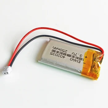 

3.7V 250mAh battery JST 1.5mm 2 pin 402035 Lithium Polymer LiPo Rechargeable Handheld Navigator Battery Mp3 GPS bluetooth
