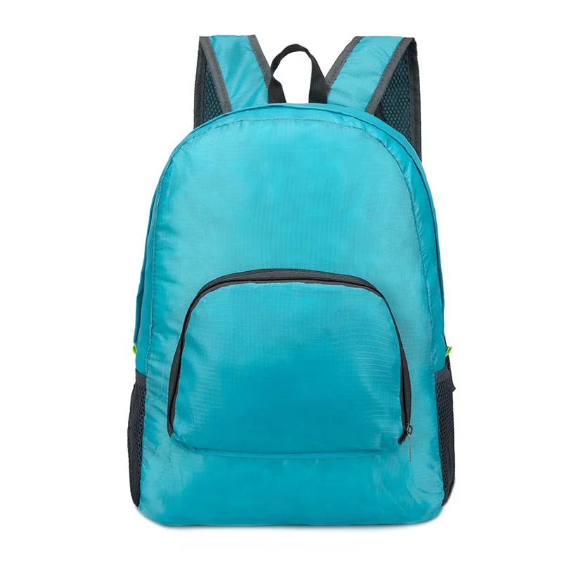 Унисекс Складной рюкзак походная сумка сверхлегкий открытый спортивный рюкзак Водонепроницаемый складной рюкзак для путешествий - Цвет: Lake blue