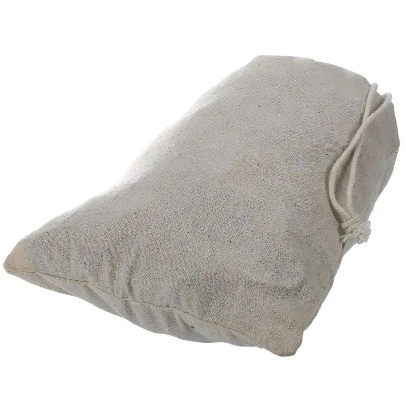 New-Natural Cotton Drawstring Storage Laundry Tidy Favor Sack Plain Travel Stuff Bag 40*50cm