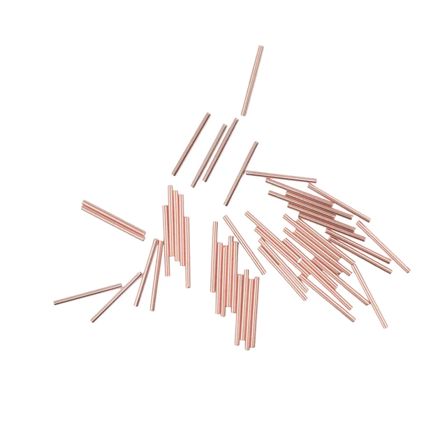 100 Pieces Metal Long Tube Spacer Beads 1.3mm Hole DIY Jewelry Making Findings, 20X1.5MM, Rose Gold And Silvery White 6