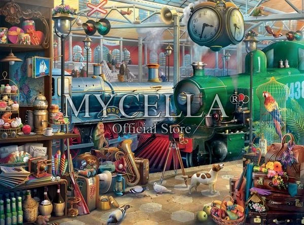 

5D Diy Diamond Painting Full Cross Stitch Diamond Mosaic Train Station Locomotive Diamond Embroidery Home Decor Christmas gifts