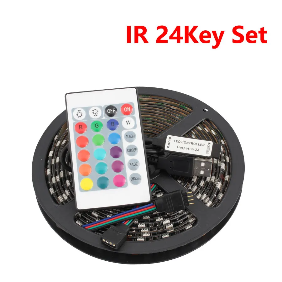 buy LED Strip Light USB 5V Ledstrip 60leds 5V Fita Backlight LED Strip USB SMD 5050 RGB LED Tape Flexible Ribbon None Tape Tira USB