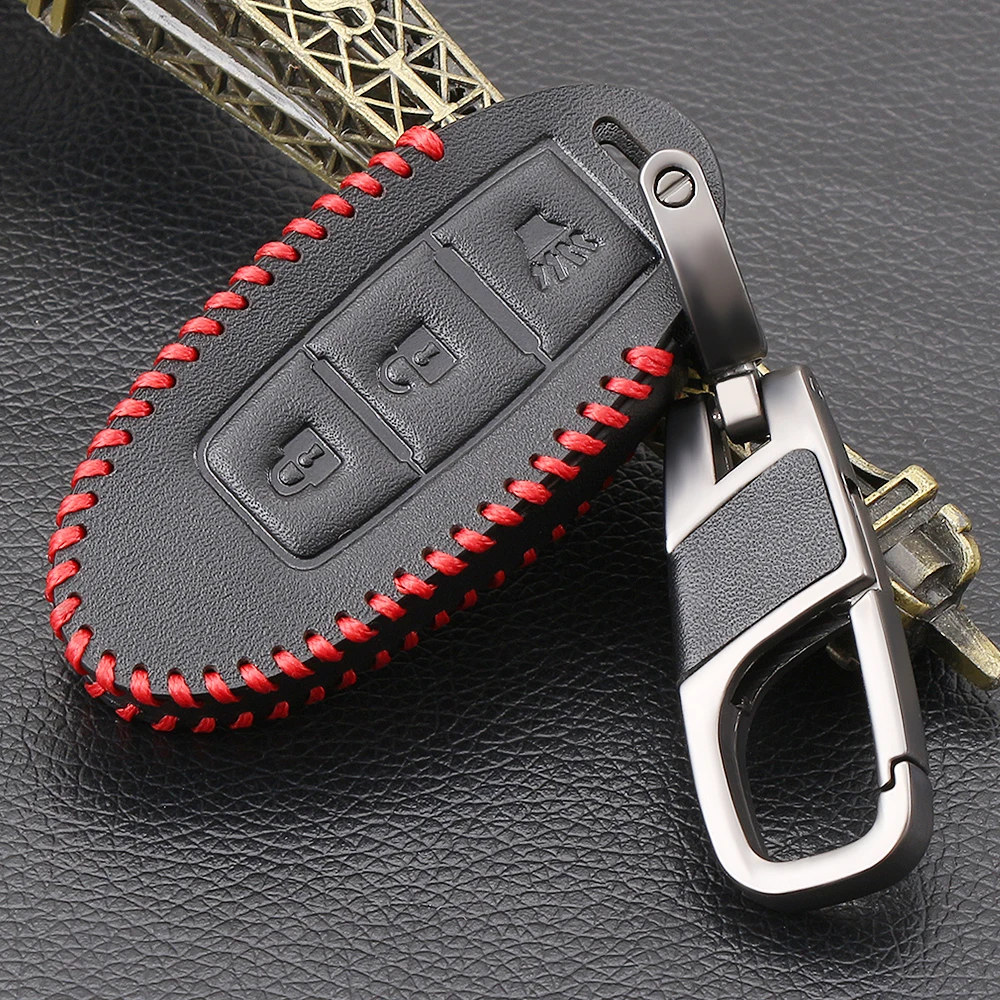 VCiiC Remote 3 Buttons Leather Car Key Cover For NISSAN Maxima Altima