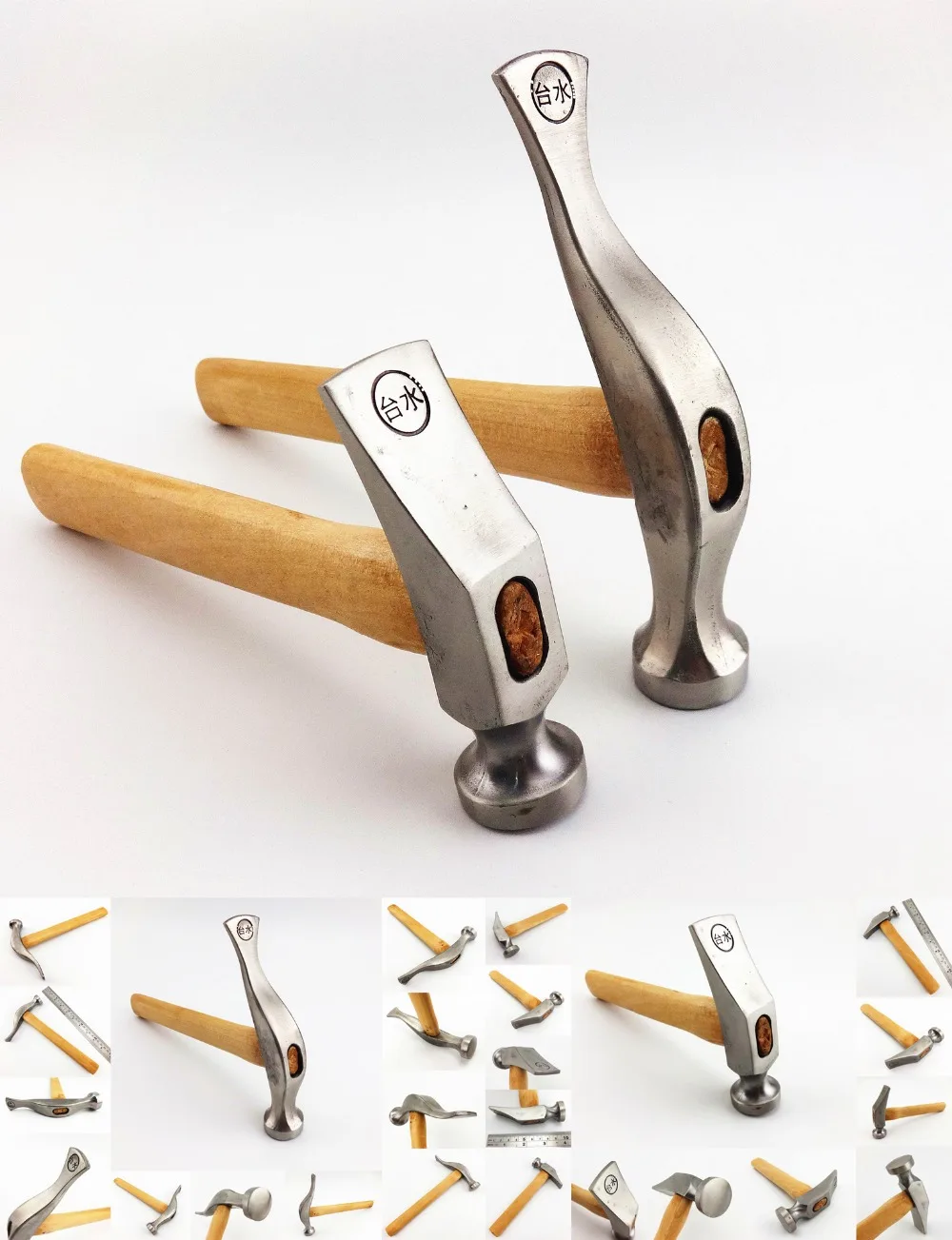 

2pcs Leather Craft Cobbler Shoe Saddle Harness Boot Heel Beating Shaping Hammer Tool Set Sewing Stitching Carving Stamping Knife