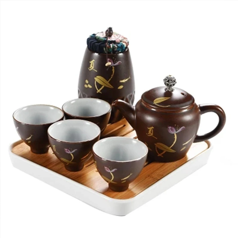 

Quick Cup,Creative Chinese Celadon Porcelain Ceramic Kung Fu Tea Set Travel Gong Fu Tea Pot Travel Tea Set 1 Gaiwan 4 Cups Gift