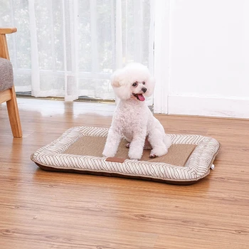 

Pet Cushion Silk Summer Cooling Puppy Cat Oxford Beds All Seasons General Dog Bed Mat For Small Large Dogs Cats Pad Cama Perro