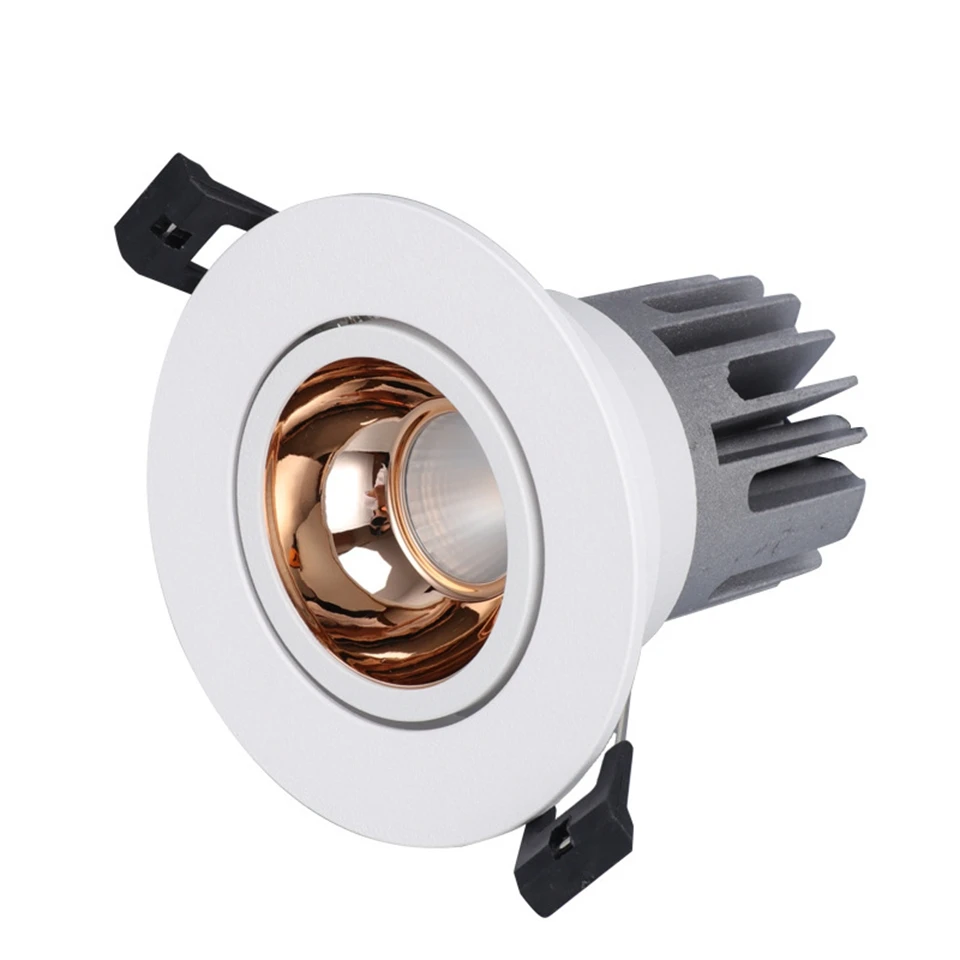 

GD 7W 10W 12W 15W 20W 24W LED Recessed Downlight COB AC220V Non Dimmable Ceiling Spot Lighting Anle Adjustable LED Spot+ Driver