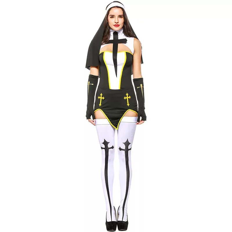 Animal Suits Porn - US $19.65 6% OFF|Adult Women Halloween Sexy Nun Costume Ladies Priest  Pastor Porn Games Tube Dress Erotic Bodysuit Stocking Suit For Girls-in  Sexy ...