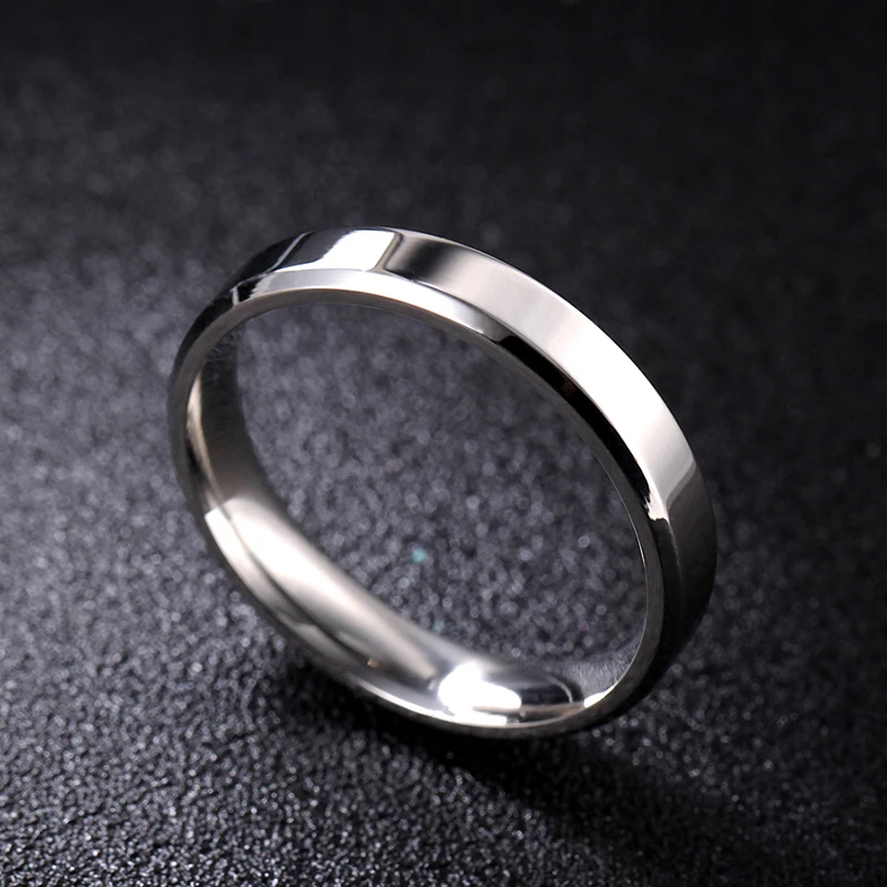4mm 6mm 8mm Titanium Ring For Men and Women Personalized Ring Customize Engraved finger ring