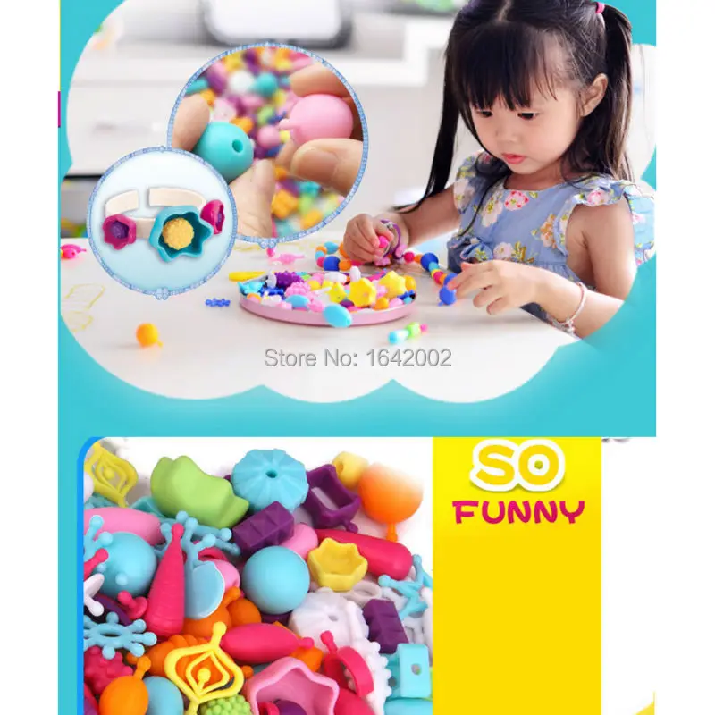 Pop-Arty-Beads-Snap-Together-for-Kid-Jewelry-Fashion-Kit-DIY-Necklace-and-Bracelet-Crafts-Birthday-Christmas-Toy-Gifts-3