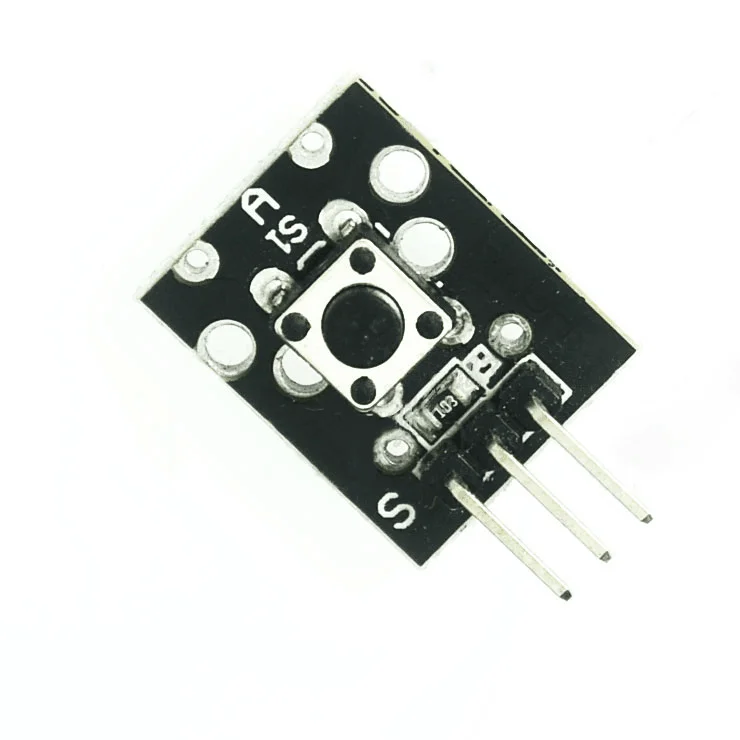 

KY-004 3pin Button Key Switch Sensor Module for Arduino Diy Starter Kit 6*6*5mm 6x6x5mm KY004