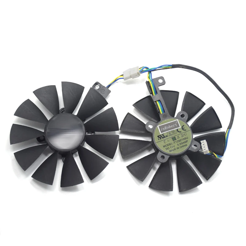 GTX1070 RX480 RX570 охлаждающий вентилятор GPU T129215BU для ASUS 1066 EX O8G DUAL O4G охлаждение