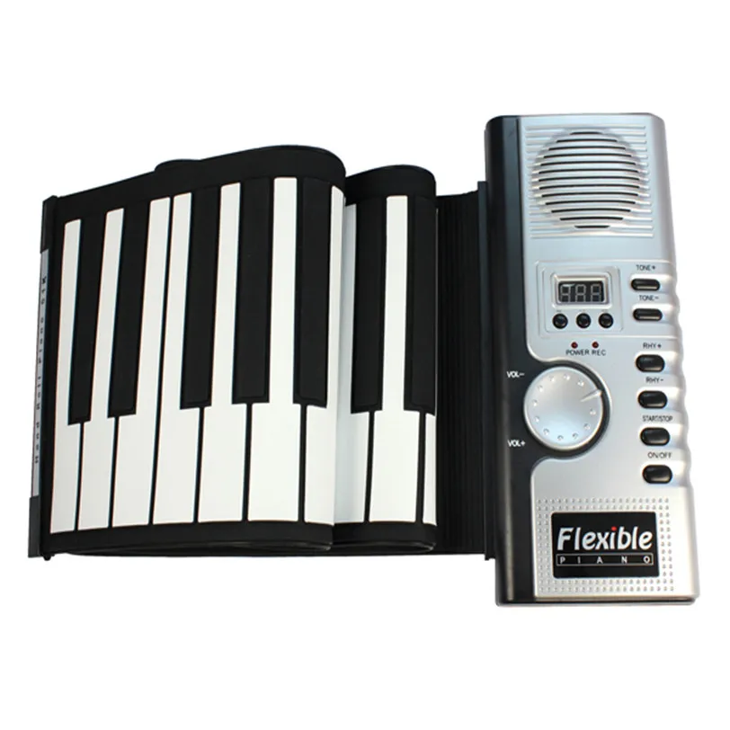 

Roll-Up 61 MIDI Soft Key Synthesizer Electronic Piano Keyboard Mic 20J Drop Shipping