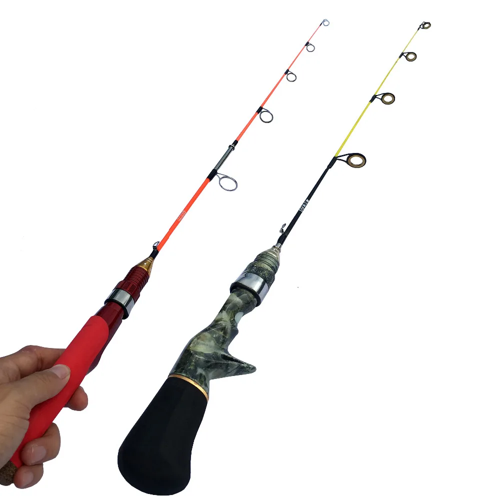 Winter Portable Ice Fishing Rod Pole Mini Rods Fishing Tackle valve