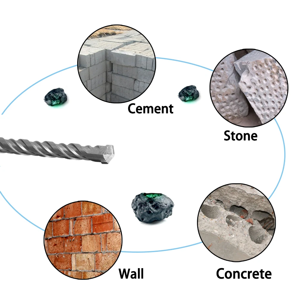 8pcs Electric Hammer Drill Bits 5mm 6mm 8mm 10mm 12mm SDS Plus Hole Saw Drill Set for Masonry Concrete Rock Stone Cement Wall 8pcs Electric Hammer Drill Bits 5mm 6mm 8mm 10mm 12mm SDS Plus Hole Saw Drill Set for Masonry Concrete Rock Stone Cement Wall
