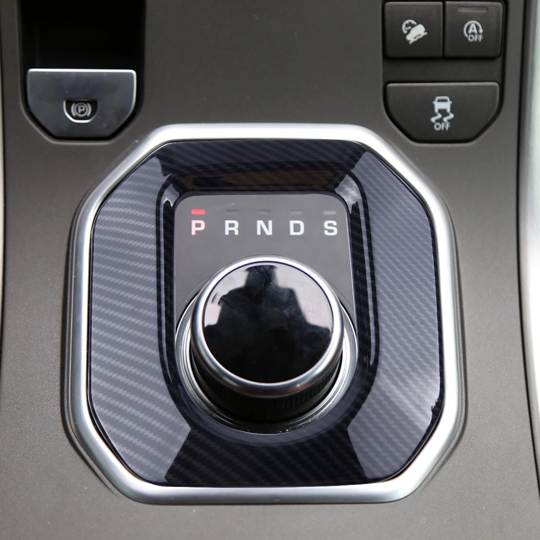 

CITALL Carbon Fiber Car Gear Shift Frame Position Panel Decorative Cover Trim Sticker for Range Rover Evoque 2014 - 2017 2018